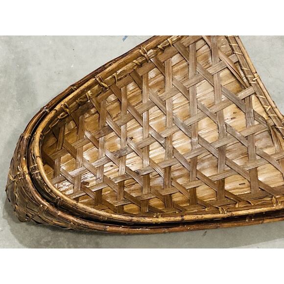2 Philippines Antique Basket Ifugao Tudung Rain Head gear Rice Fish Gather Rare